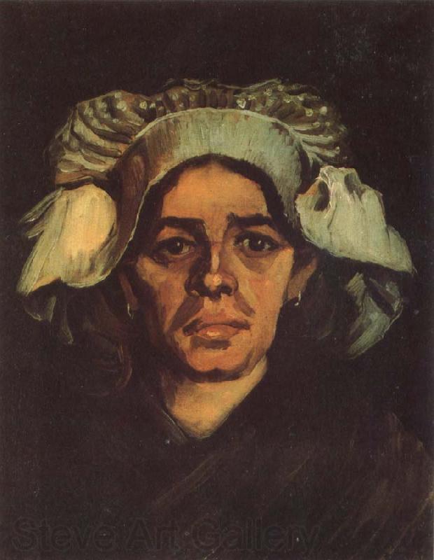 Vincent Van Gogh Head of a Peasant Woman with Whit Cap (nn040 France oil painting art
